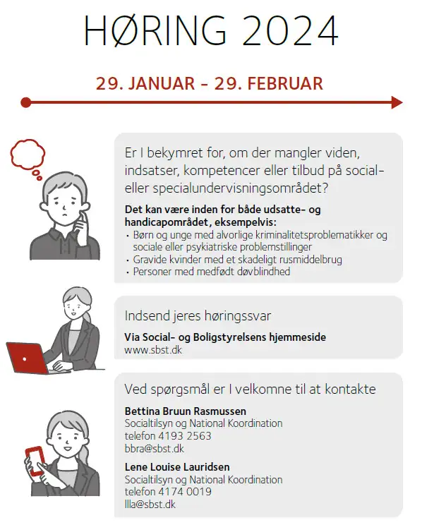 Illustration af processen for h&oslash;ringen p&aring; social- og specialundervisningsomr&aring;det 2024